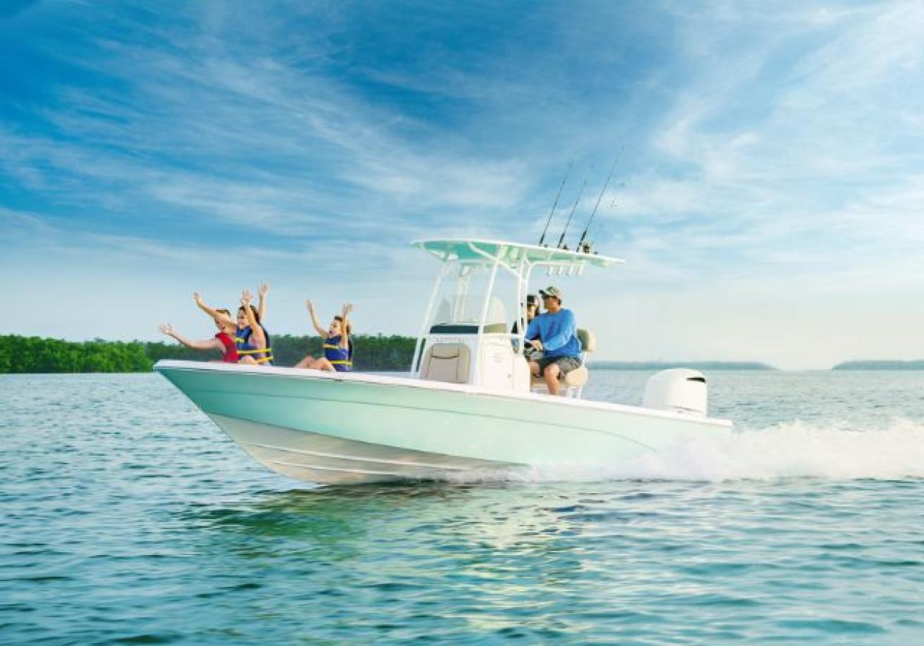 A group of people on a boat